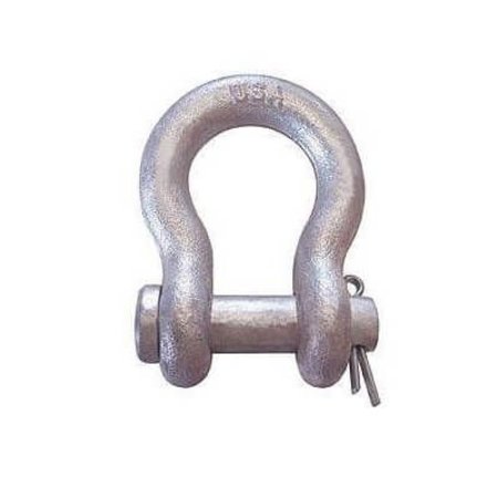 CM Anchor Shackle, 65 Ton, 78 In, 1 In Pin Dia, Round Pin, 331 In Inner Length, 206 In Inner MC353G